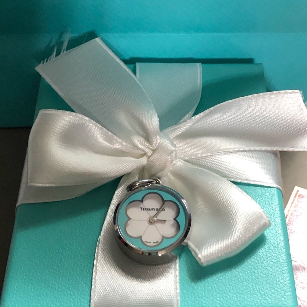 Tiffany & Co Blossom Blue Charm Pendant Watch - Picture 1 of 3